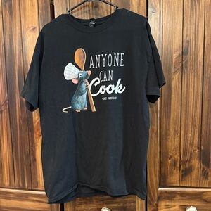Anyone Can Cook Chef Gusteau Ratatouille Short Sleeve Tee - Black